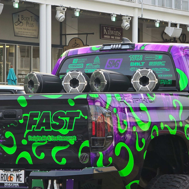 Load image into Gallery viewer, NXL 6.5&quot; Marine and Powersports Towers LED RGB Lights 100 Watts Rms - Black Carbon Fiber - Skoutley Outdoors LLC
