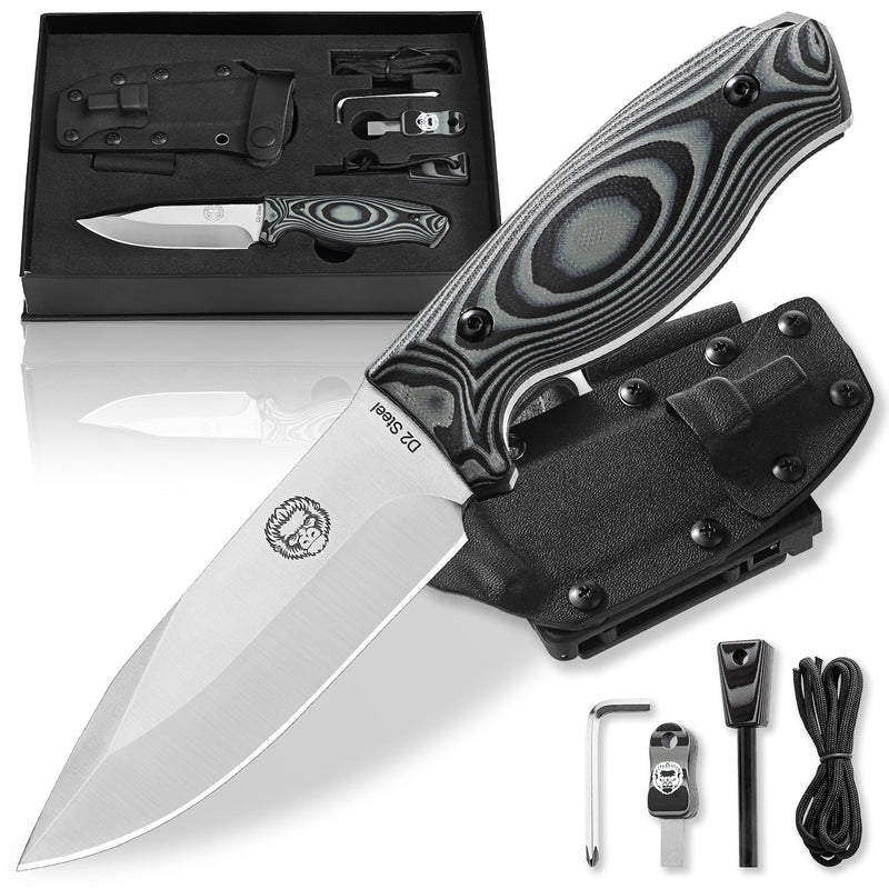 Load image into Gallery viewer, "The Silverback" Full Tang D2 Survival Camping Knife Gift Set
