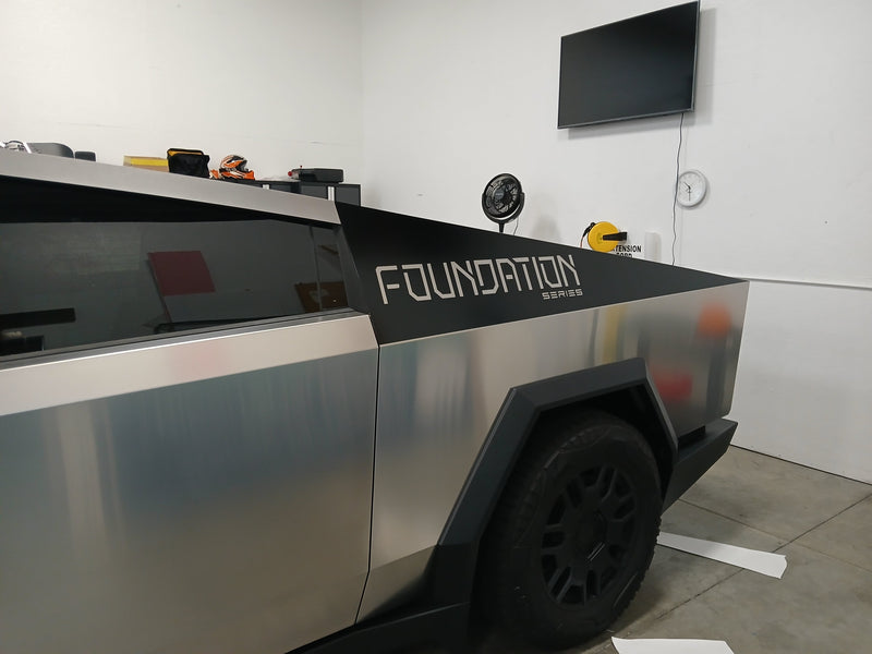 Load image into Gallery viewer, &quot;Foundation Series&quot; Bedside Panel Decals For The 2023-2026 Tesla Cybertruck (x2)
