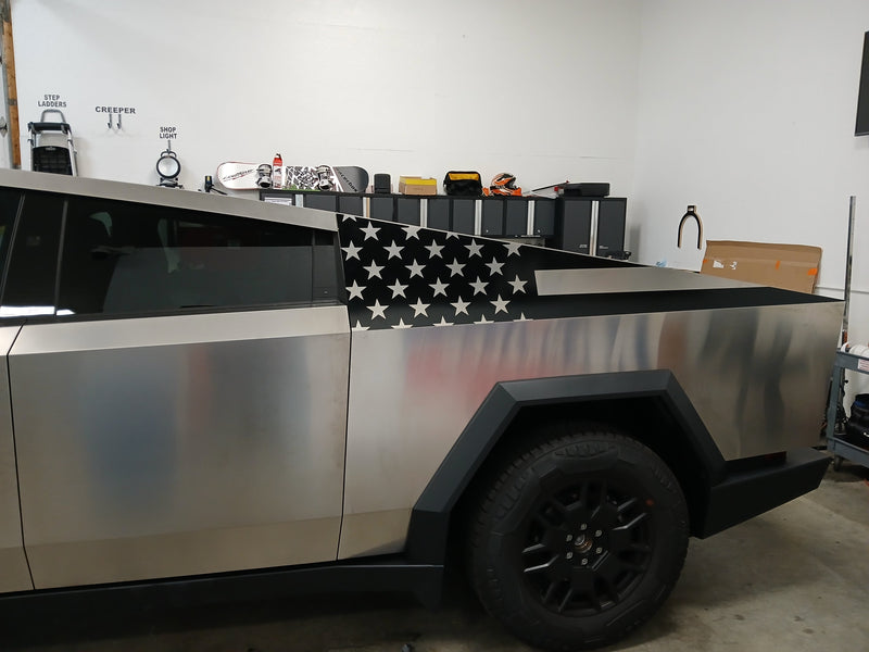 Load image into Gallery viewer, American Flag Bedside Panel Decals For The 2023-2026 Tesla Cybertruck (x2)
