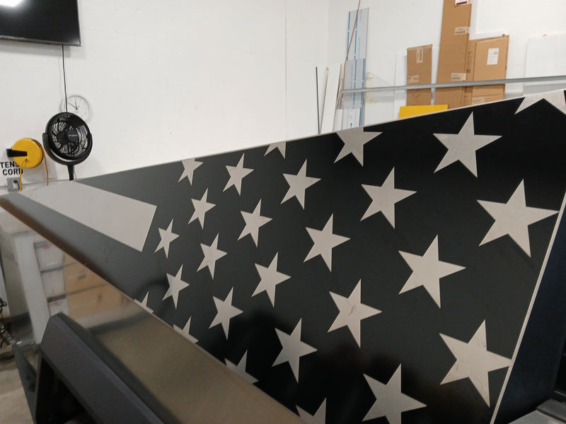 Load image into Gallery viewer, American Flag Bedside Panel Decals For The 2023-2026 Tesla Cybertruck (x2)
