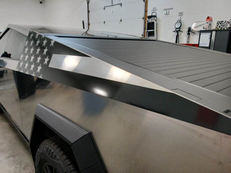 Load image into Gallery viewer, American Flag Bedside Panel Decals For The 2023-2026 Tesla Cybertruck (x2)
