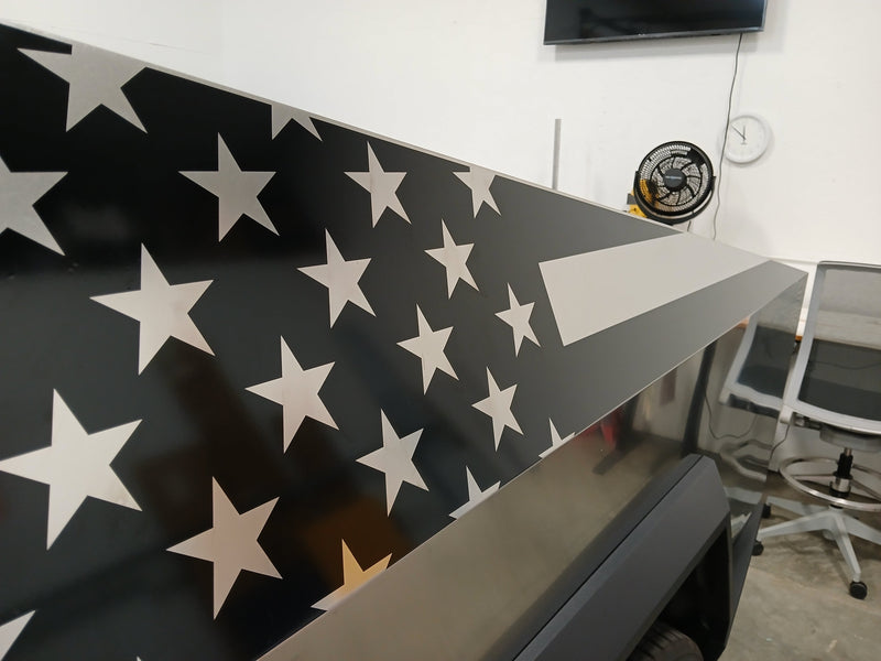 Load image into Gallery viewer, American Flag Bedside Panel Decals For The 2023-2026 Tesla Cybertruck (x2)
