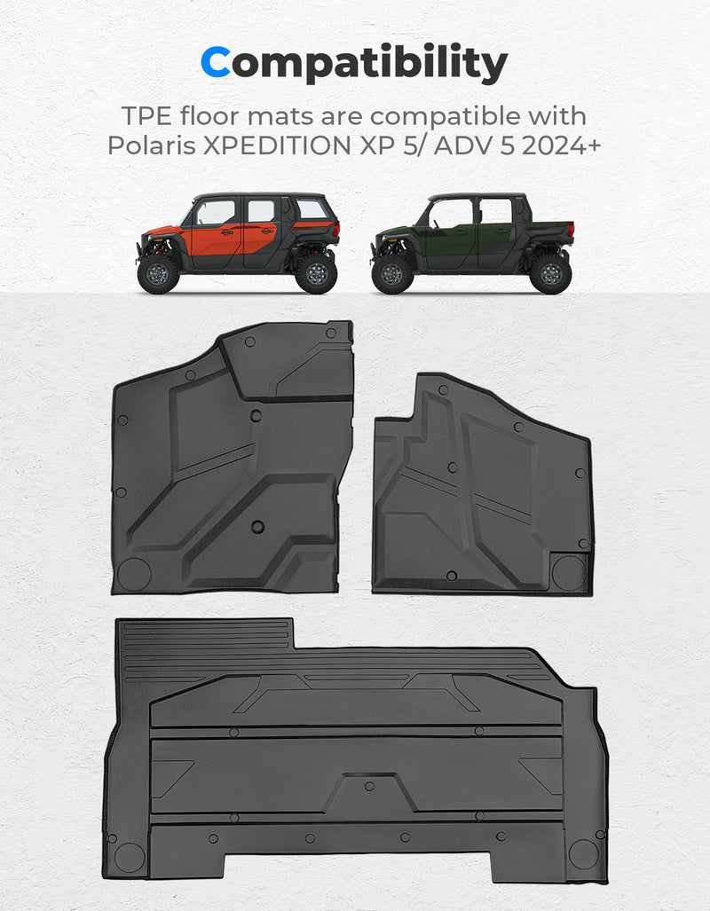 Load image into Gallery viewer, Front and Rear TPE Floor Mat for Polaris Xpedition XP 5/ADV 5 2024+
