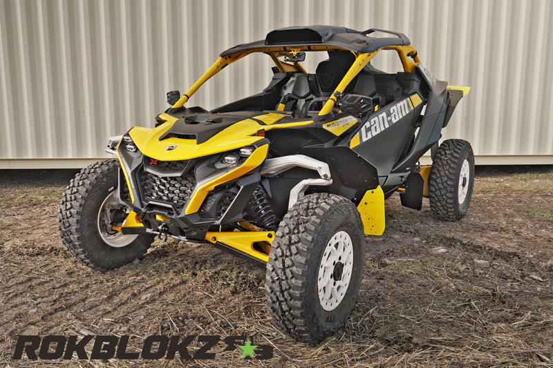 Load image into Gallery viewer, 2024 CanAm Maverick R Ft. Rokblokz Fender extension kit w/yellow accents
