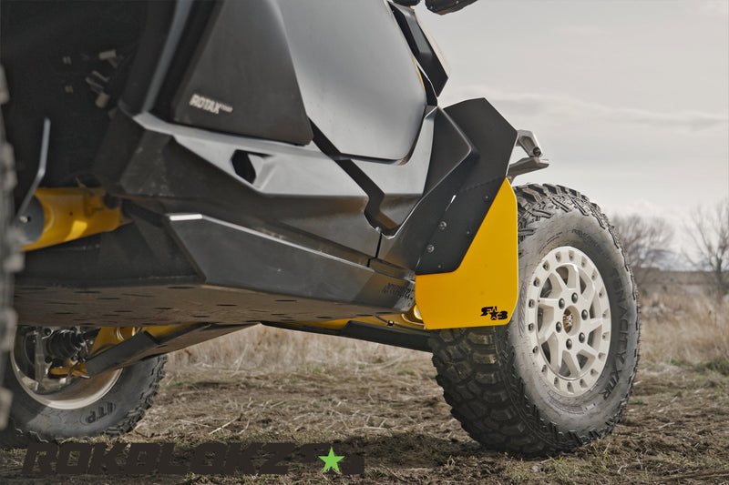 Load image into Gallery viewer, 2024 CanAm Maverick R Ft. Rokblokz Fender extension kit w/yellow accents - front 1
