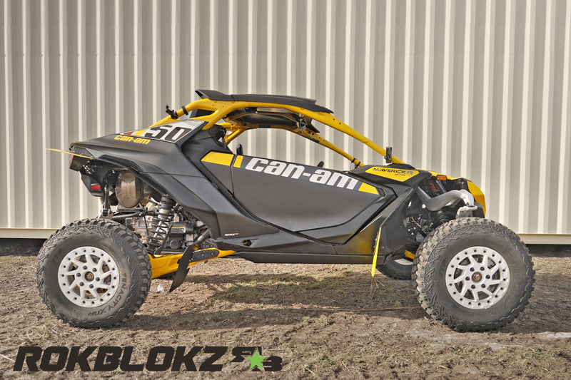 Load image into Gallery viewer, 2024 CanAm Maverick R Ft. Rokblokz Fender extension kit w/yellow accents 3
