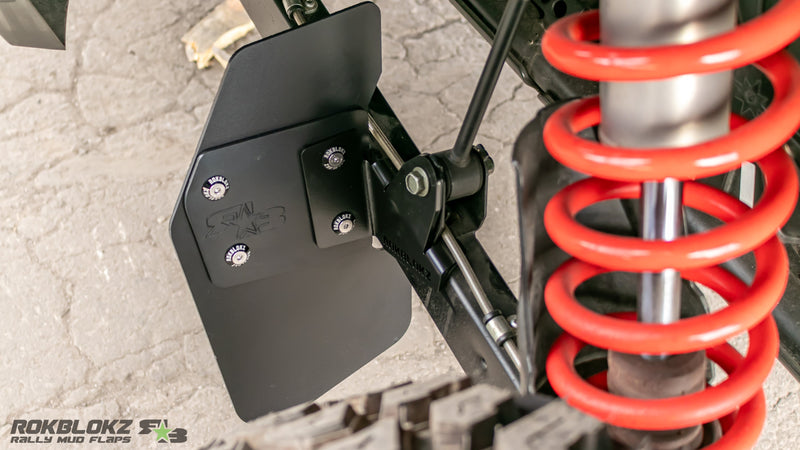 Load image into Gallery viewer, 2024 Polaris RZR XP Featuring Rokblokz Trailing Arm Mud Flaps in black (3)
