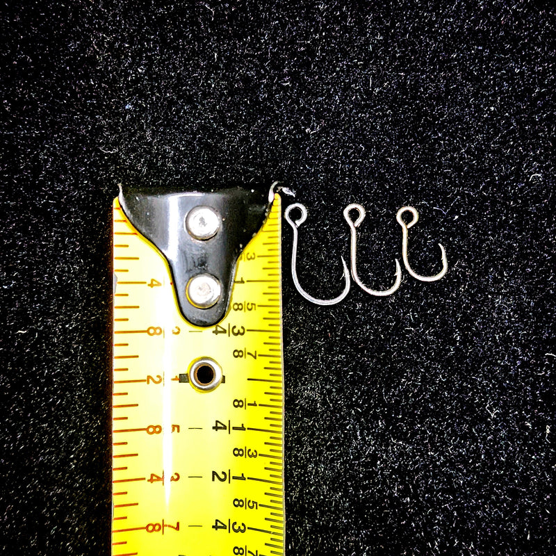 Load image into Gallery viewer, Large Eye Inline Single Hooks (Treble Replacement Hooks 10 pack)

