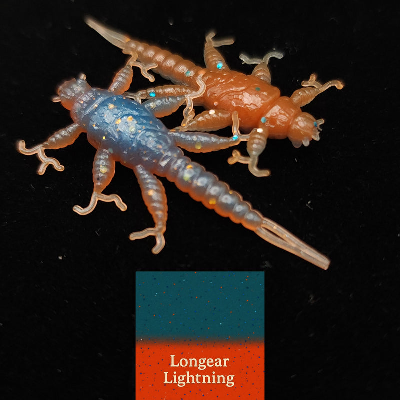 Load image into Gallery viewer, Jar of 1.5&quot; Inch Stonefly Larvae &quot;The Morelkin&quot;
