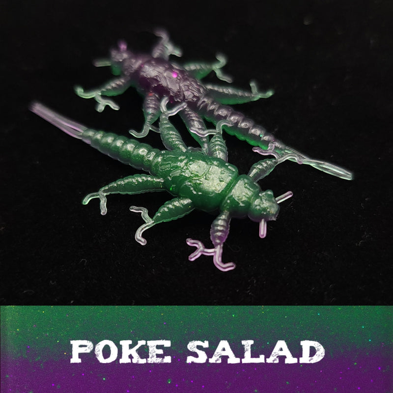 Load image into Gallery viewer, Jar of 1.5&quot; Inch Stonefly Larvae &quot;The Morelkin&quot;
