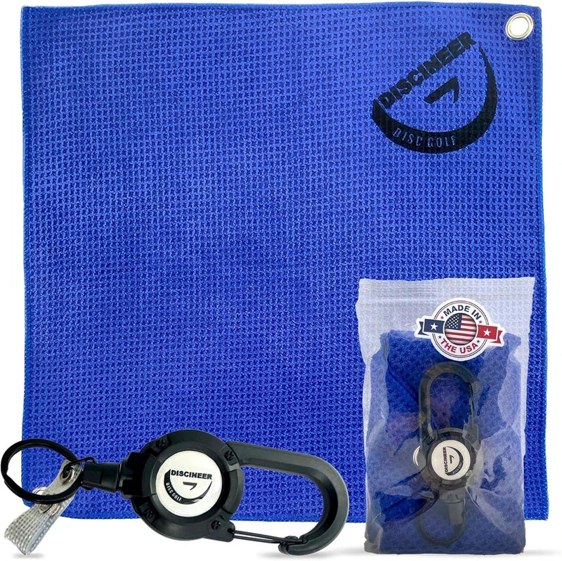 Load image into Gallery viewer, Premium Retractable Waffle Towel &amp; Carabiner - 16" x 16"
