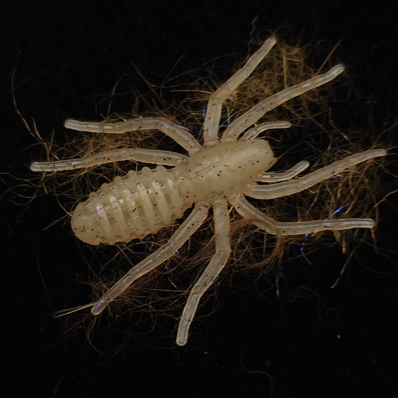 Load image into Gallery viewer, Hairy 1&quot; Micro Spider Bait &quot;The Writing Spider&quot;
