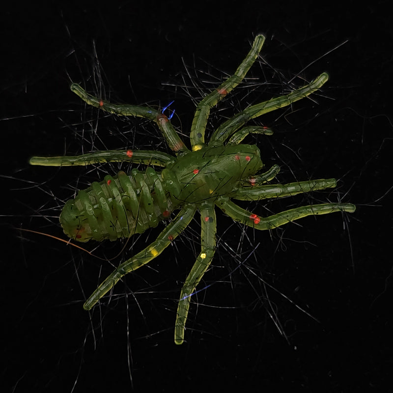 Load image into Gallery viewer, Hairy 1&quot; Micro Spider Bait &quot;The Writing Spider&quot;
