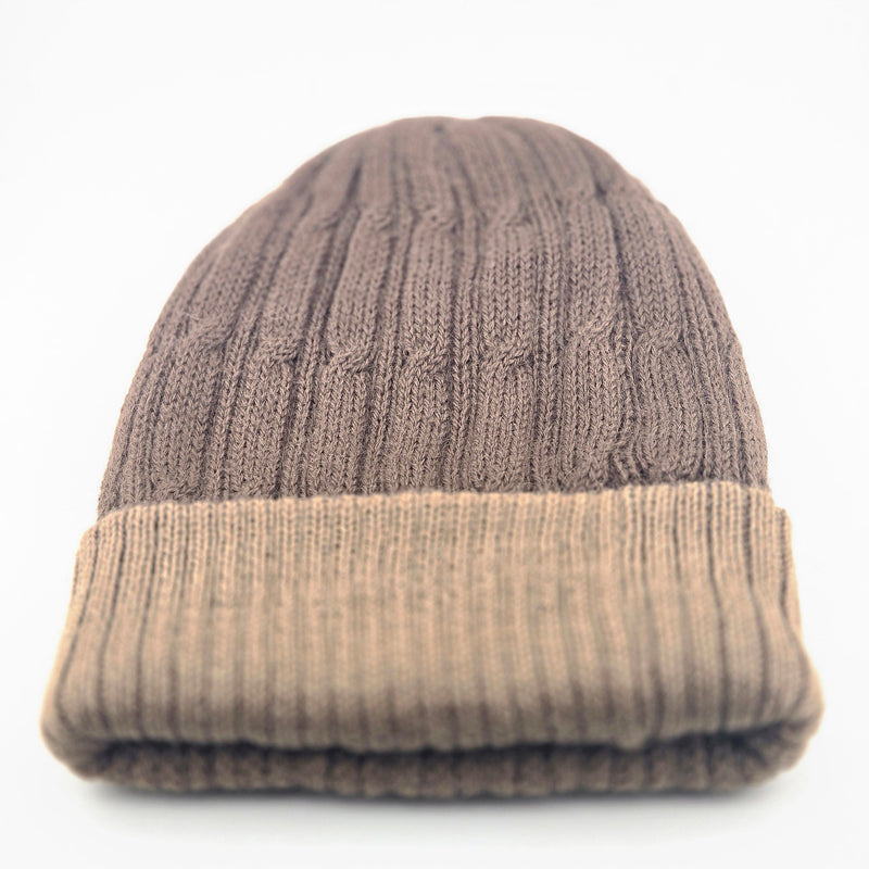 Load image into Gallery viewer, Reversible Cabled 100% Alpaca Knit Hat
