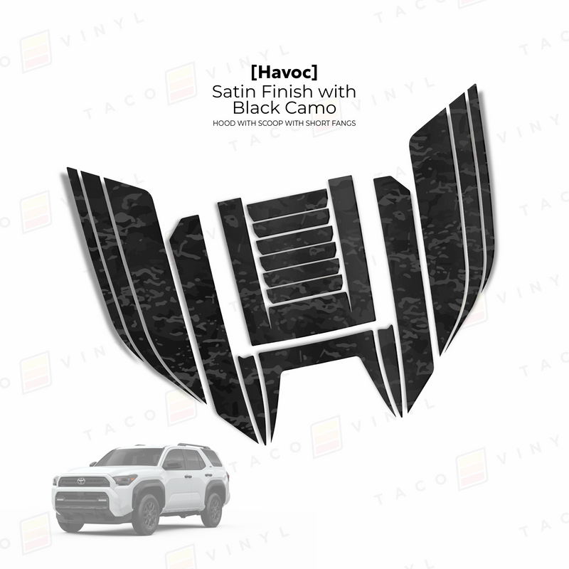 Load image into Gallery viewer, 2025+ 4Runner Havoc Hood Scoop Stamp (W/ Short Fangs)

