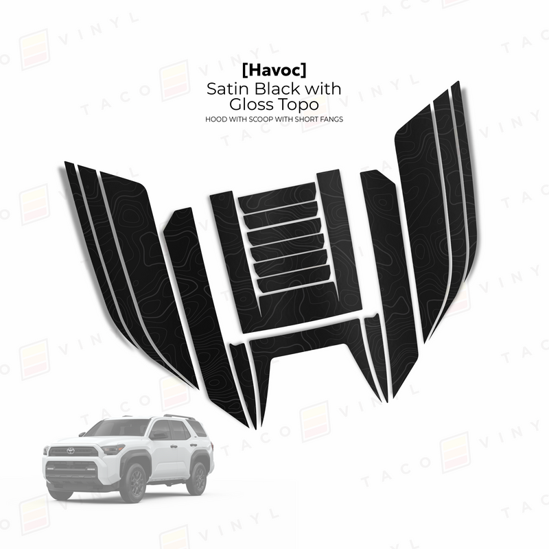 Load image into Gallery viewer, 2025+ 4Runner Havoc Hood Scoop Stamp (W/ Short Fangs)

