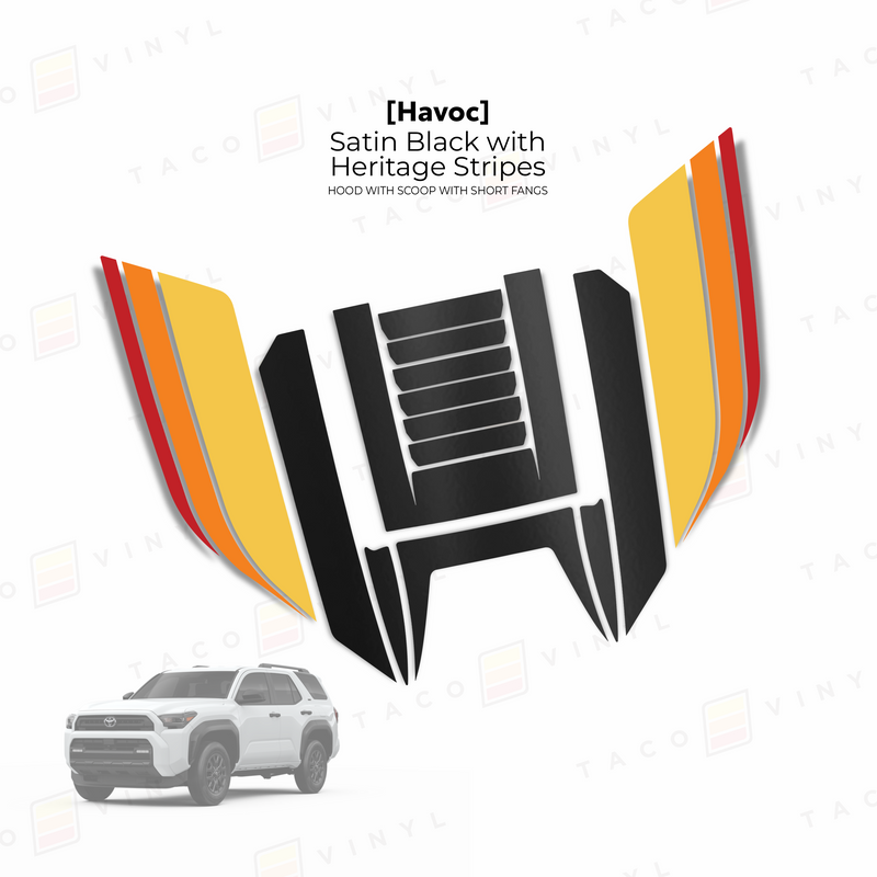 Load image into Gallery viewer, 2025+ 4Runner Havoc Hood Scoop Stamp (W/ Short Fangs)
