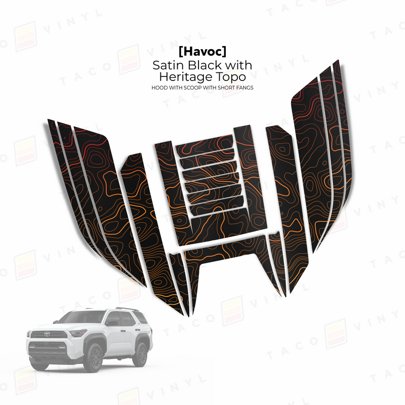 Load image into Gallery viewer, 2025+ 4Runner Havoc Hood Scoop Stamp (W/ Short Fangs)

