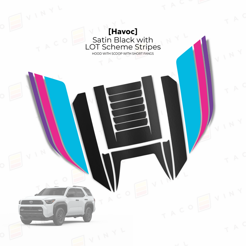 Load image into Gallery viewer, 2025+ 4Runner Havoc Hood Scoop Stamp (W/ Short Fangs)
