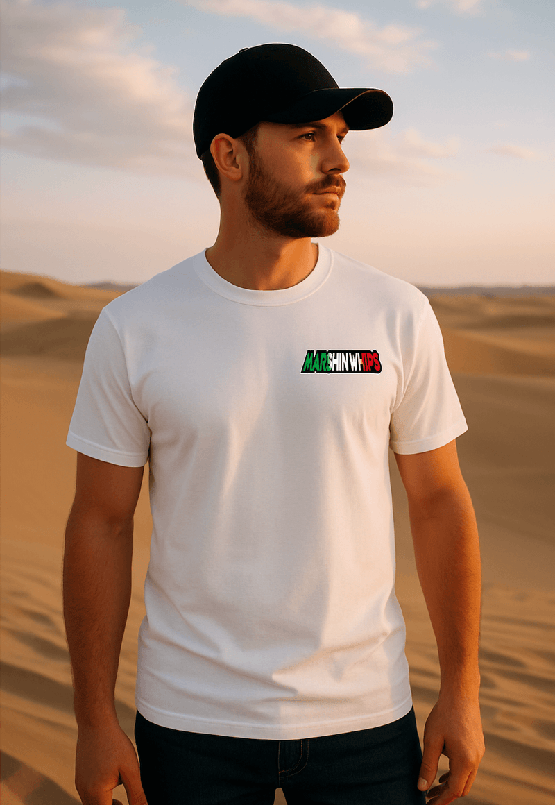 Load image into Gallery viewer, Marshin Whips Green, White and Red Logo T-Shirt

