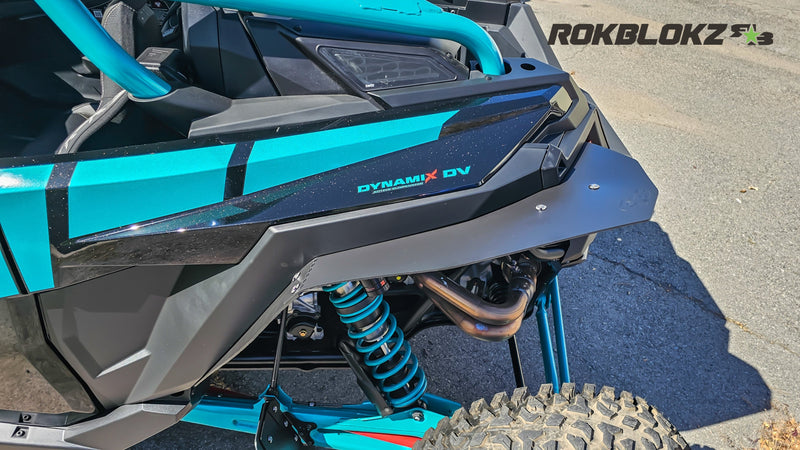 Load image into Gallery viewer, 2025 Polaris RZR Pro R Featuring Rokblokz Fender Kit in Black - Driver Rear Fender
