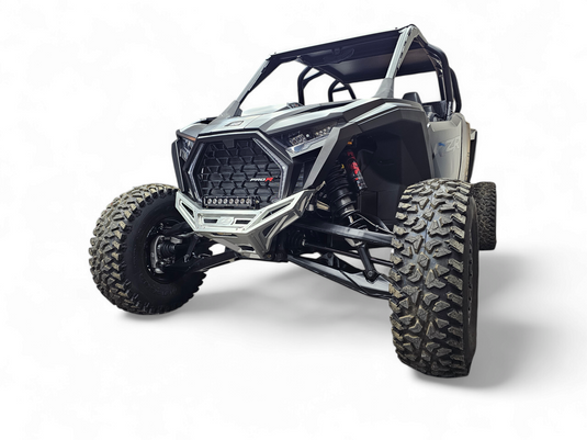 2022-2025 Polaris RZR Pro R, Pro S, Turbo R Machined Billet Front Winch Bumper (Clear Anodize)