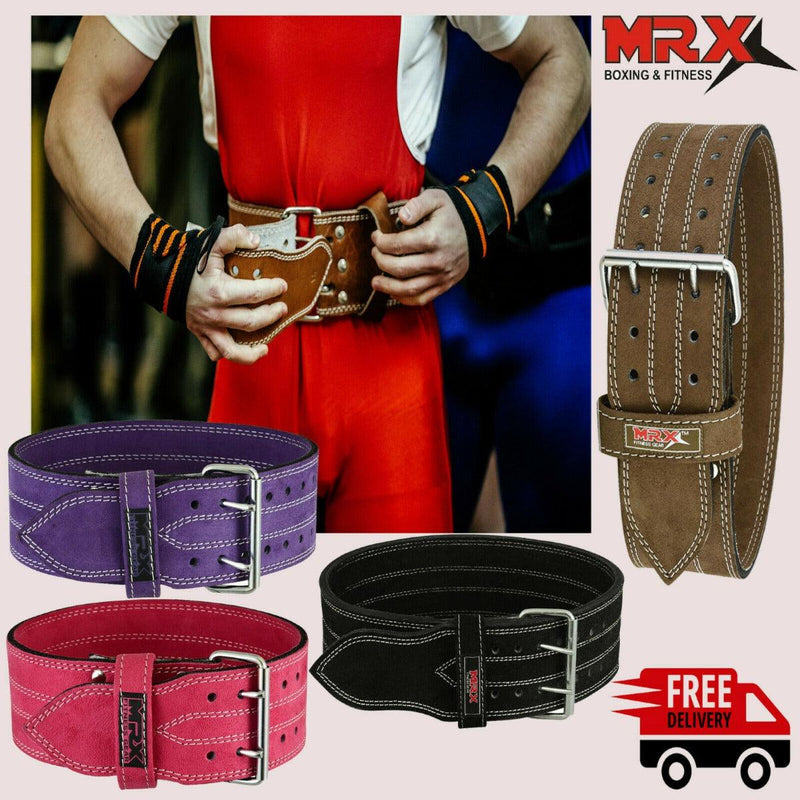 Load image into Gallery viewer, MRX Powerlifting Belts Gym Workout Leather Belt 4" Wide Unisex 10mm
