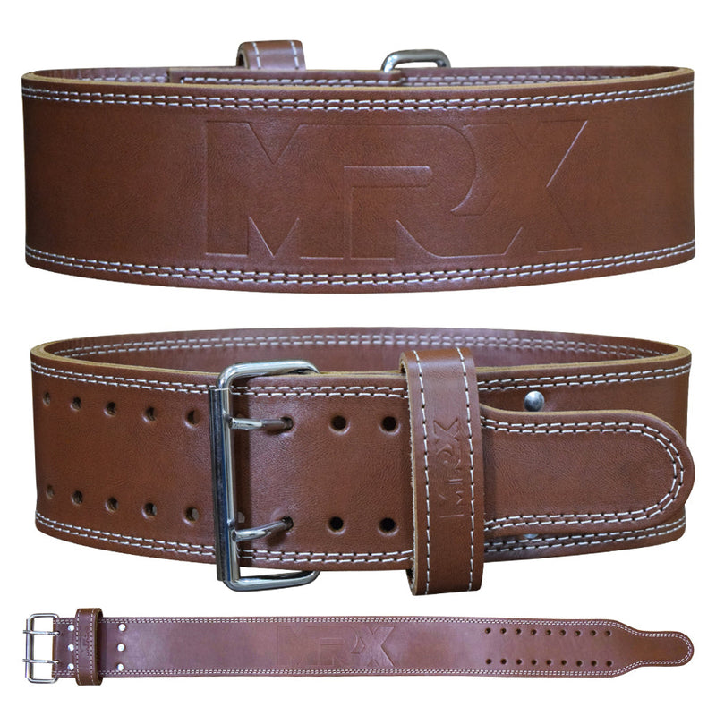 Load image into Gallery viewer, MRX Weightlifting Belt Leather Power lifting Unisex 4" Wide
