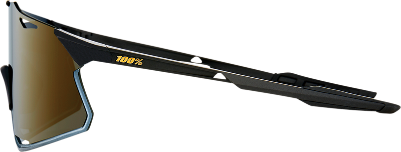 Load image into Gallery viewer, 100% Hypercraft Sunglasses - Matte Black - Gold Mirror Lens 60000-00001
