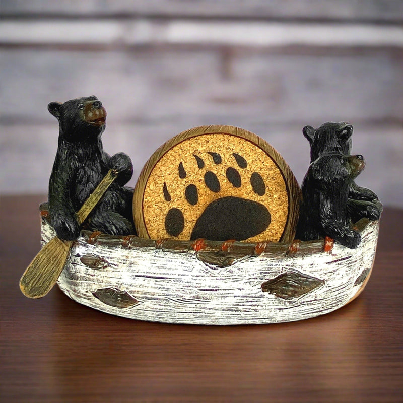 Load image into Gallery viewer, Coaster Set-Bears in Boat
