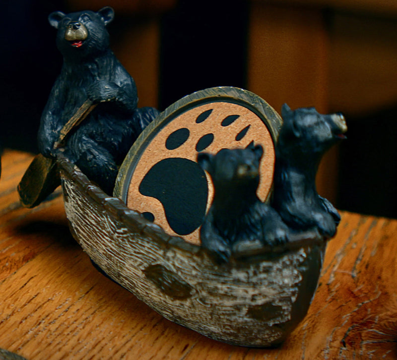 Load image into Gallery viewer, Coaster Set-Bears in Boat
