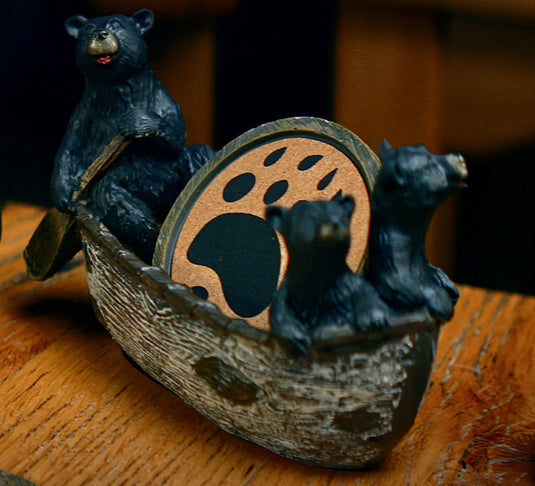 Coaster Set-Bears in Boat