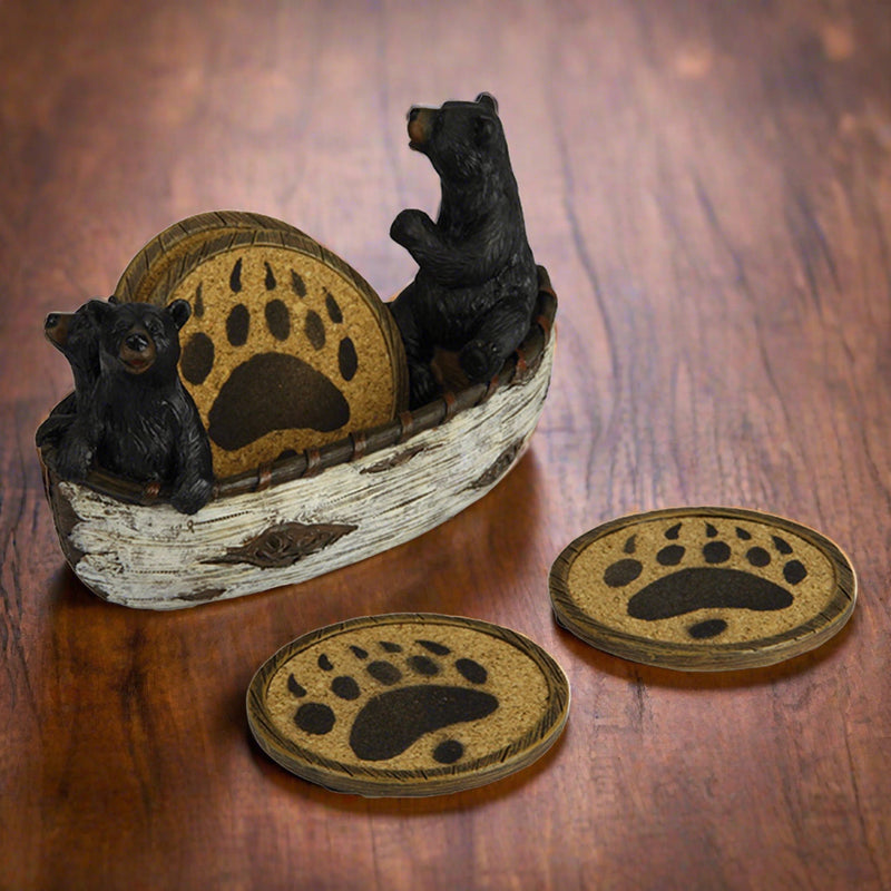 Load image into Gallery viewer, Coaster Set-Bears in Boat
