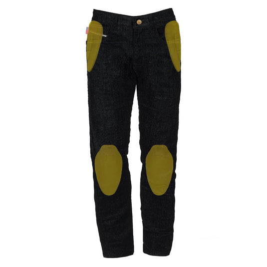 Loose Fit Protective Denim Pants (Extra Wide Jeans) - Black