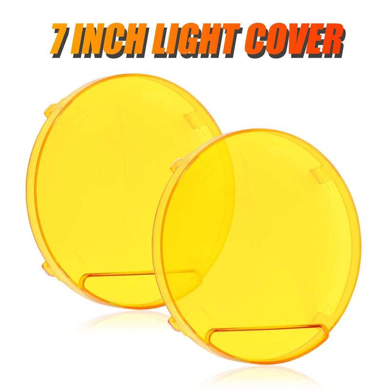Load image into Gallery viewer, (2pcs/set) 7 Inch 240W Round Offroad LED Driving Lights with DRL+Amber/Black Covers(Optional) for SUV ATV UTV Trucks Pickup Boat
