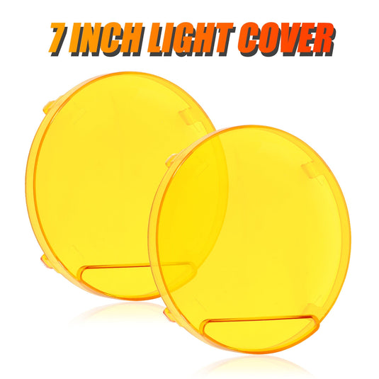 (2pcs/set) 7 Inch 210W Round Spot Beam Offroad LED Driving Lights+Amber/Black Covers(Optional) for SUV ATV UTV Trucks Pickup Jeep Golf Cart Boat