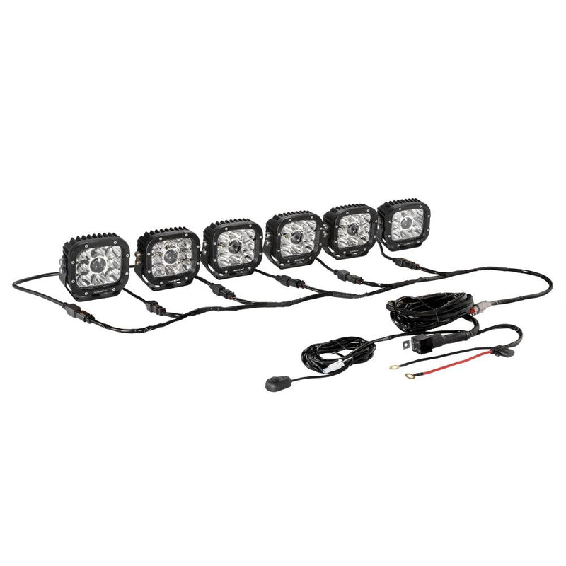 Load image into Gallery viewer, 6-LED Pod Light Power Wiring Harness Kit with 2 PIN DT Plug
