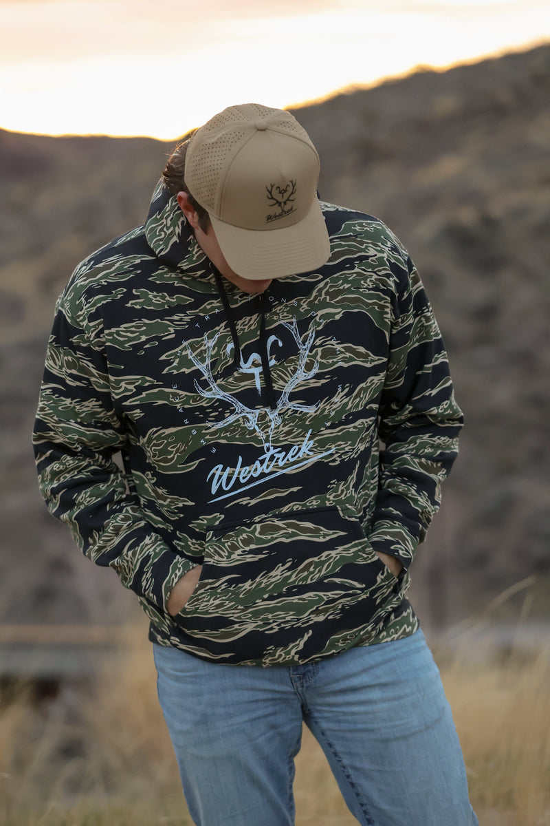 Load image into Gallery viewer, Tiger Stripe Nam Camo hoodie WT Elk
