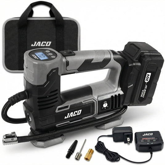 20V Cordless Tire Inflator Portable Air Compressor | 3.0Ah Lithium-Ion Battery Powered Air Pump