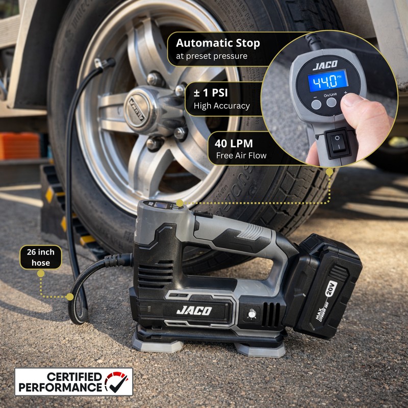 Load image into Gallery viewer, 20V Cordless Tire Inflator Portable Air Compressor | 3.0Ah Lithium-Ion Battery Powered Air Pump
