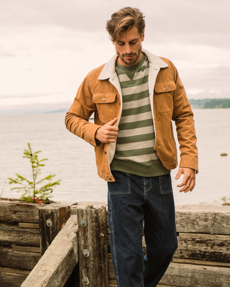 Load image into Gallery viewer, Organic Corduroy Aviator Jacket
