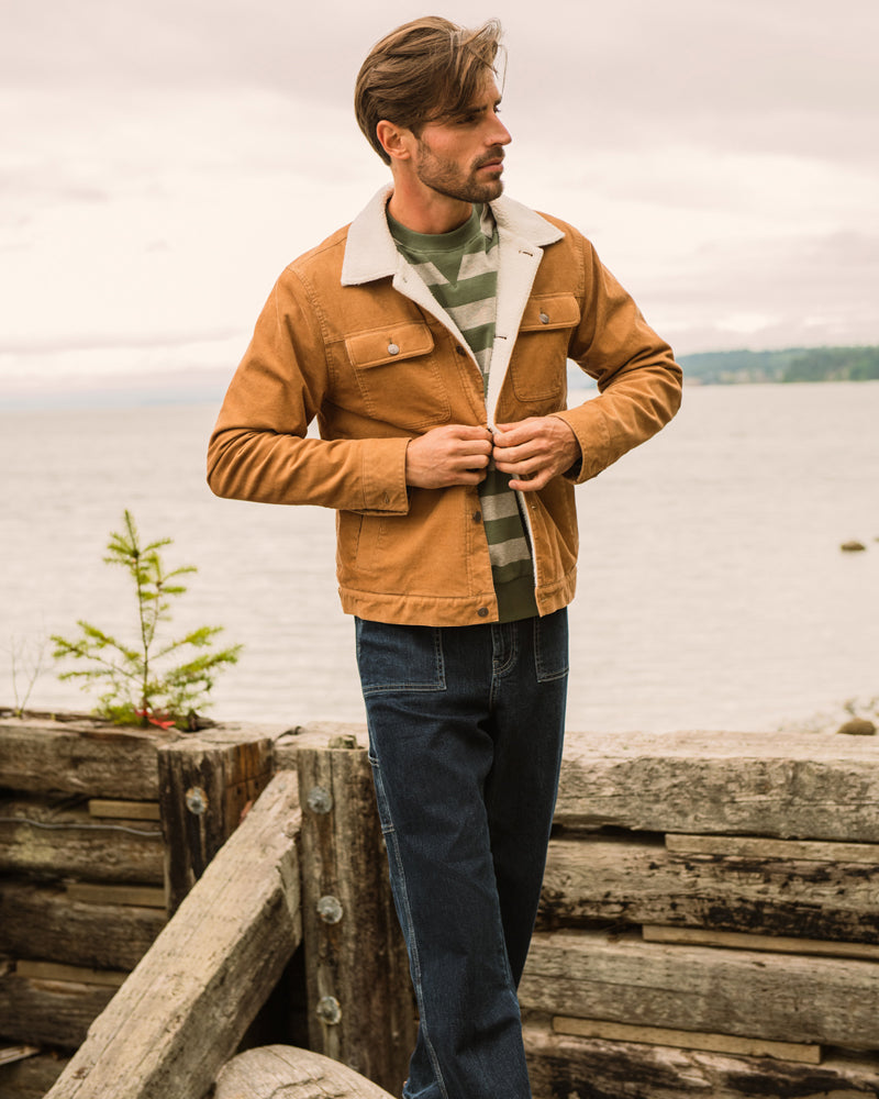 Load image into Gallery viewer, Organic Corduroy Aviator Jacket
