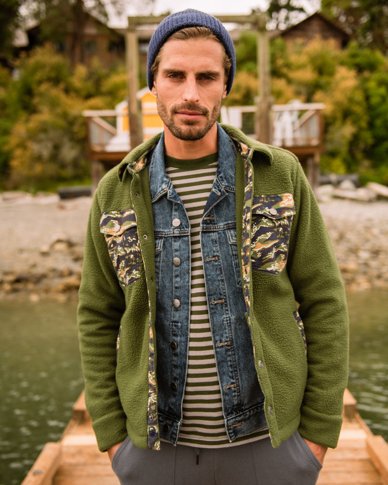 Load image into Gallery viewer, Recycled Sherpa Shirt Jacket
