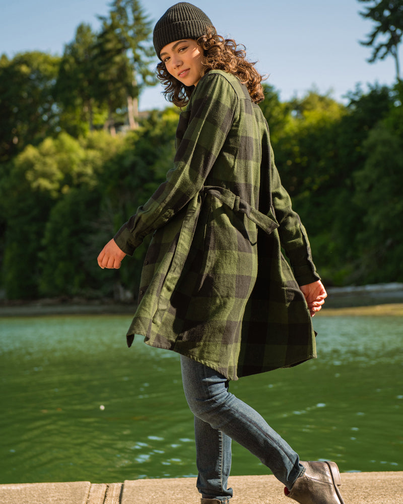 Load image into Gallery viewer, The Responsible Flannel Shirt Dress
