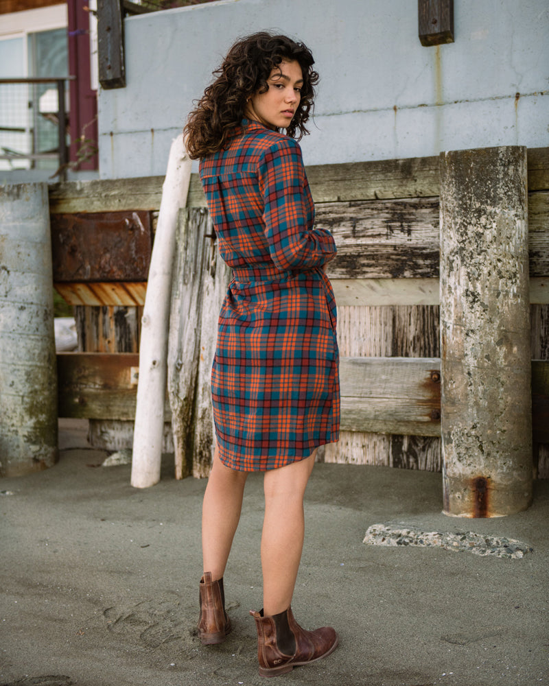 Load image into Gallery viewer, The Responsible Flannel Shirt Dress
