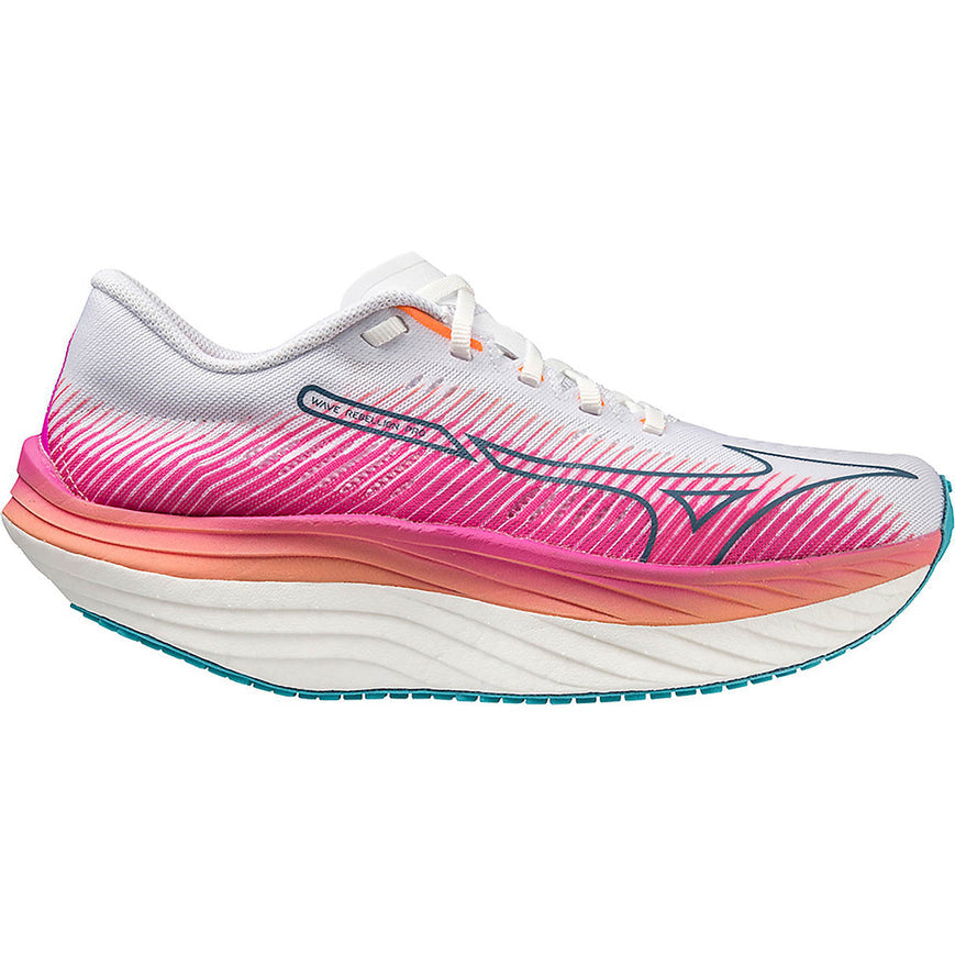 Women's Mizuno Wave Rebellion Pro, White/Silver, 10 B Medium - Skoutley Outdoors LLC