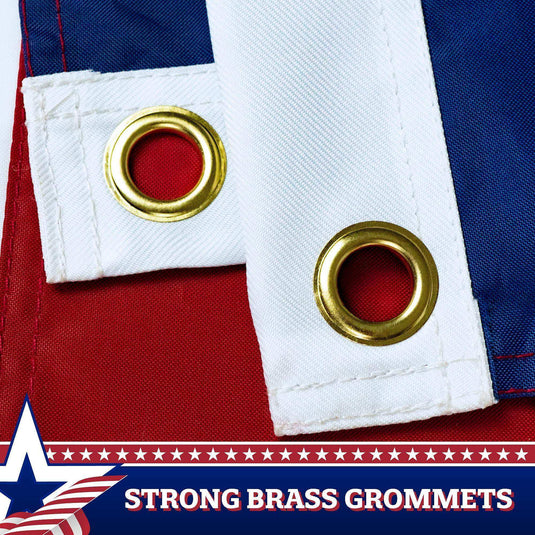 – 2 Pack: Betsy Ross American Patriotic Bunting & Flag Pulldown 13 Embroidered Stars in Circle Pattern with 5 Fully Sewn Stripes decorative bunting 20 x8' Red White Blue - Skoutley Outdoors LLC
