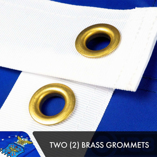 US Air Force Flag | 3x5 Ft | Double ToughWeave Series Double Sided Embroidered 210D Polyester | Military Flag Embroidered Design Indoor Outdoor Brass Grommets Heavy Duty 2 ply - Skoutley Outdoors LLC