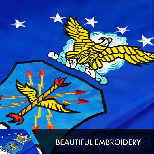 US Air Force Flag | 3x5 Ft | Double ToughWeave Series Double Sided Embroidered 210D Polyester | Military Flag Embroidered Design Indoor Outdoor Brass Grommets Heavy Duty 2 ply - Skoutley Outdoors LLC